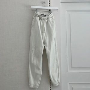 Zara white sweatpants women